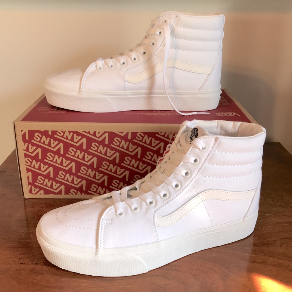 VANS SK8-Hi Platform 2 True White Sneakers